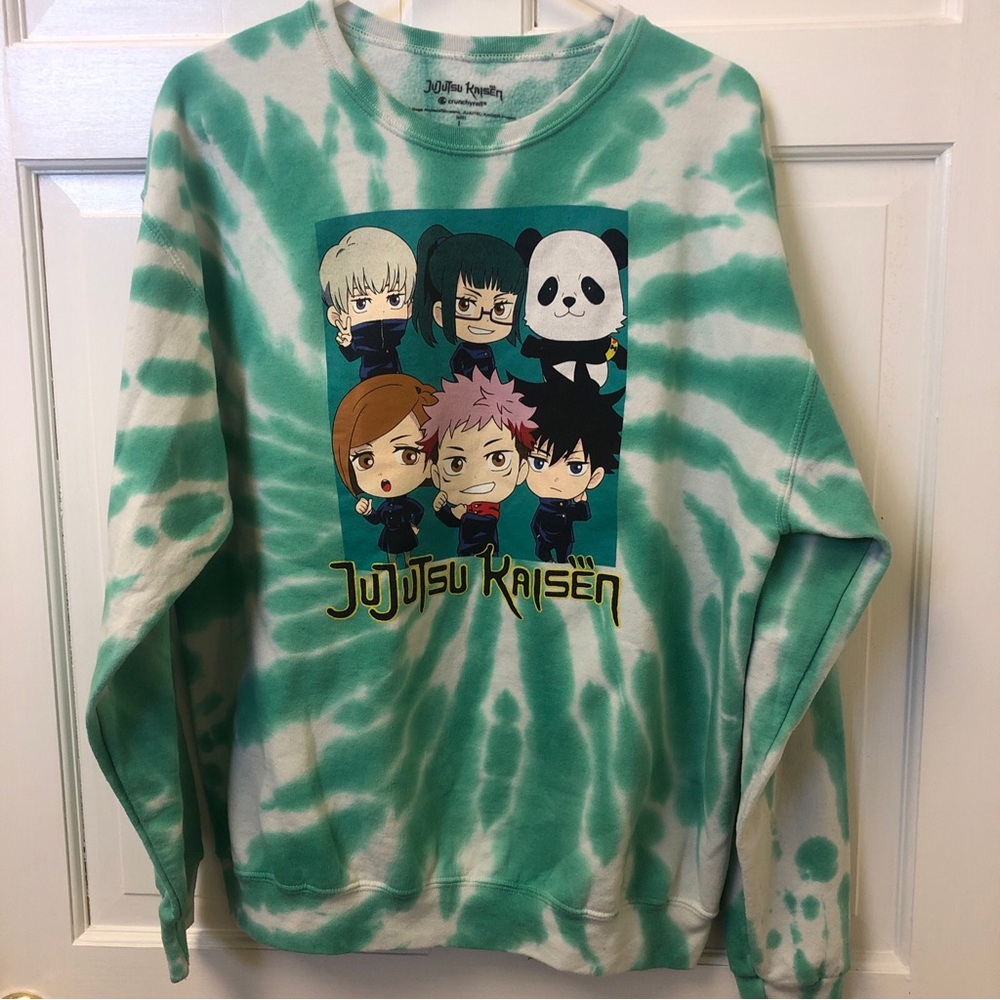 Jujitsu Kaisen Japanese Crunchy Roll Anime Graphic Sweatshirt EUC Large